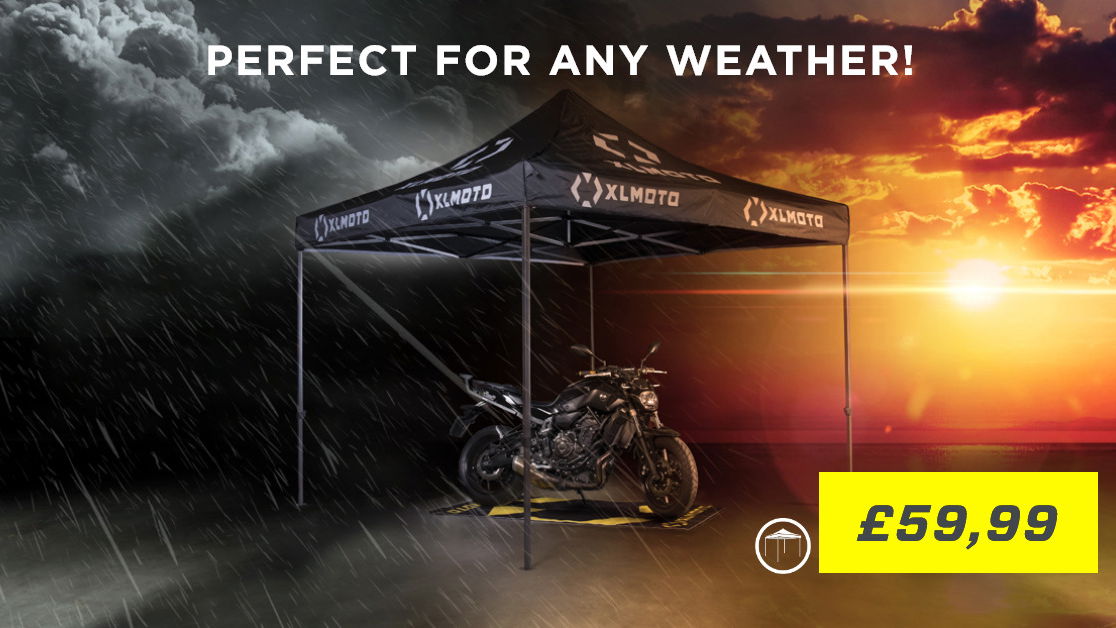 XL Moto have slashed a massive 65% off their motorcycle tents